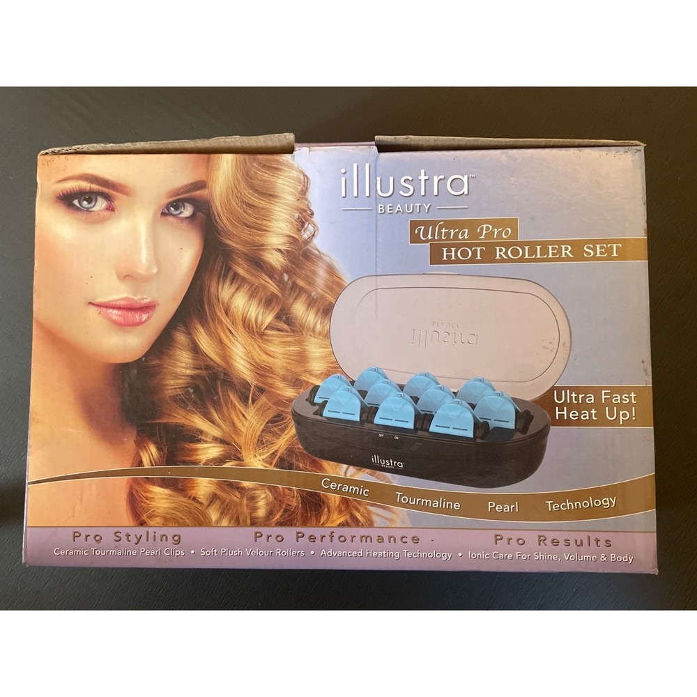 Illustra Ultra Pro Hot Roller Set, 10 Rollers, 2 Sizes, New Open Box